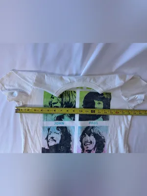 The Beatles White 'Let It Be' Multicolor Photo Grid Tee thumbnail 5