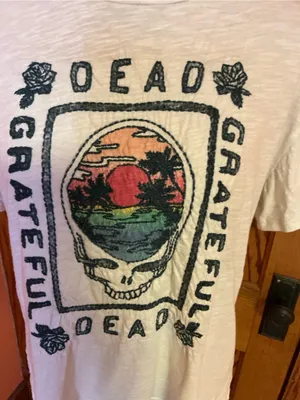 Grateful Dead Lucky Brand Embroidered Steal Your Face T Shirt Medium Cotton thumbnail 11