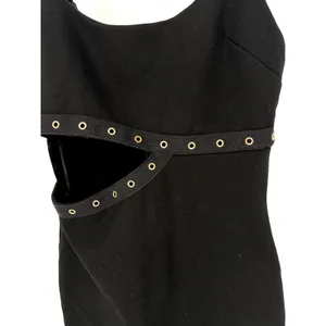 Superdown Revolve Mini Bodycon Dress Women S‎ Black Cutout Grommet Goth Baddie thumbnail 8