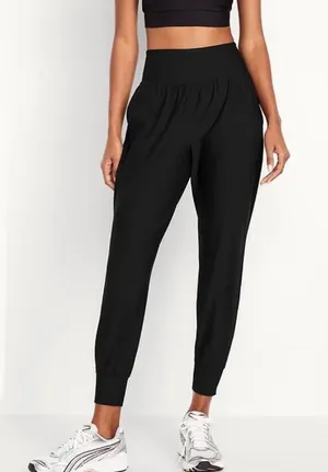 Old Navy Active High Rise Powersoft Go Dry Joggers Womens S Black Athleisure thumbnail 1