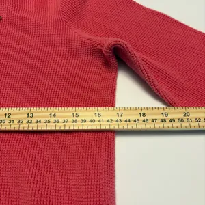 Lauren Ralph Lauren Funnel Neck Sweater Womens Large Pink Waffle Knit Drawstring thumbnail 7