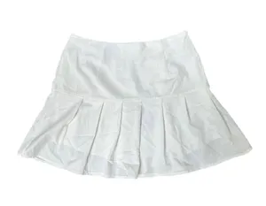 Zaful, small, white, pleated skort thumbnail 2