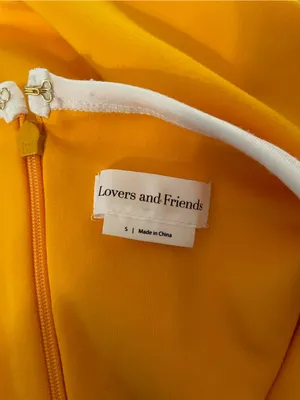 Lovers + Friends Strapless Orange Mini MADDISON MINI DRESS White Tie Small thumbnail 6