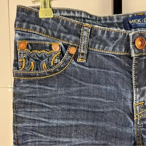 MEK DNM Avalon Cigarette Jeans Women 28 Dark Wash Low Rise Skinny Y2K thumbnail 7