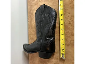 Justin Boots L4903 Black Leather Western Cowboy Boots USA Women's 6.5 B thumbnail 9