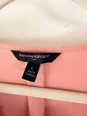 Dusty pink banana Republic dress shirt size‎ L thumbnail 2
