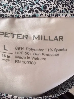 Peter Millar Blue and White Printed A-Line Women's Skort Large Tennis Golf thumbnail 9