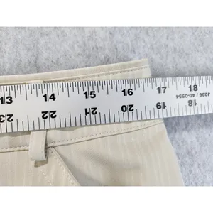 Nike Golf‎ Dri Fit Flat Front Shorts Beige w/ Stripes Women's Size 10 Medium thumbnail 9