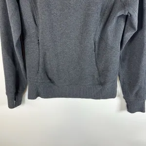 Lululemon Hoodie Womens Size‎ 8 Grey Heavy Sweater Pullover Pockets Performance thumbnail 3