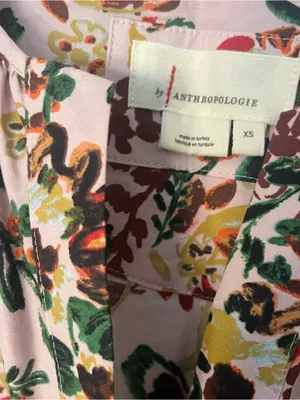 ANTHROPOLOGIE The Somerset Maxi Dress Medium Pink Floral Elastic Waist Size XS thumbnail 8