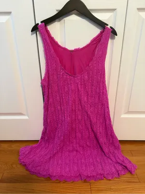 Free People Pink Lace Mini Dress thumbnail 2
