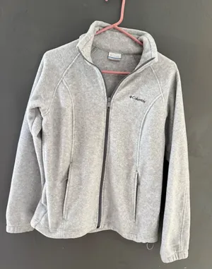 Columbia Benton Springs Fleece Jacket Womens Small Light Gray Full Zip Outdoor thumbnail 1