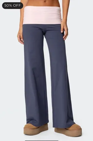 Edikted Wide-Leg Pants Foldover thumbnail 1