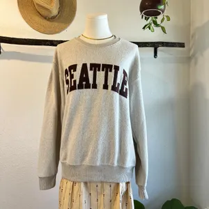 Seattle Washington Comfy Oversized Crewneck Sweatshirt Size Medium Unisex thumbnail 11