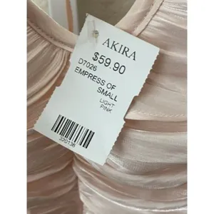 👗‎ NWT Akira Light Pink Halter Gathered and Ruffled Dress | Size S 👗 thumbnail 7