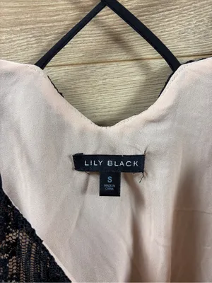 Lily Black Strappy Crossback Black/Tan Lace Cami Tank Top thumbnail 5