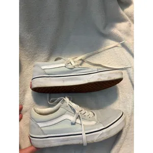Vans Old Skool Low Top Sneaker Skater Baby‎ Blue Suede Canvas Women 7.5 Men 6 thumbnail 7