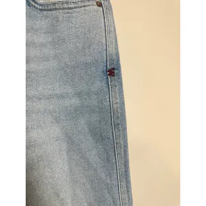 Warp + Weft High Rise Wide Leg Cropped Jeans Light Wash Blue Raw Hem Size‎ 26 thumbnail 2