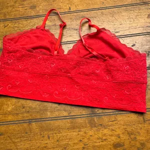 Red‎ Lace Bralette Cropped Cami Tank Top Adjustable Straps Women's thumbnail 2