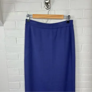 Vintage Adrianna Papell Purple Wool Blend Knit Midi Maxi Skirt Size M thumbnail 4