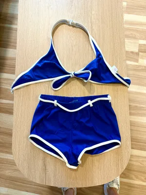 Sun Streak by Newport News Vintage High-Waisted Bikini Bathing Suit 90s thumbnail 1