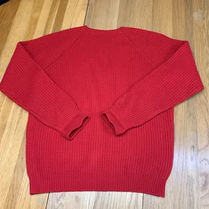 Meggi Red 100%‎ New Wool Hand Loomed Sweater Made in Germany Womens Large VTG thumbnail 6