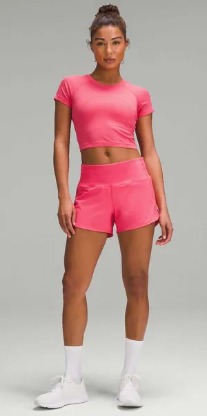 Lululemon Speed Up High-Rise Lined Short 4" Glaze Pink Size 2 thumbnail 1