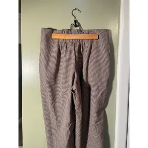 A New Day Womens Sz 6 Wide Leg Dress Pant Trousers Pleated Houndstooth Cream Tan thumbnail 6