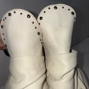 Freebird Distressed Festival Stud Jericho White‎ Leather Boots Ankle Booties 12 thumbnail 6