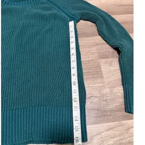 American‎ Eagle Green Shaker Knit Crew Neck Raglan Sweater Size Small thumbnail 7