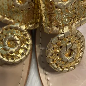 Jack Rogers Sandals size 7 M excellent condition color is gold thumbnail 7
