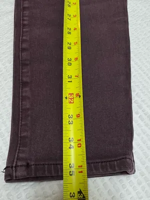 American eagle burgundy women jeans size 14 super stretch thumbnail 9