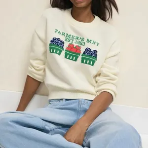 525 America Farmers Market crewneck Sweater pullover Size Medium thumbnail 1