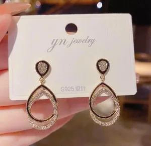 Elegant Double Circle Dangle Drop Hoop Earrings for Women thumbnail 3