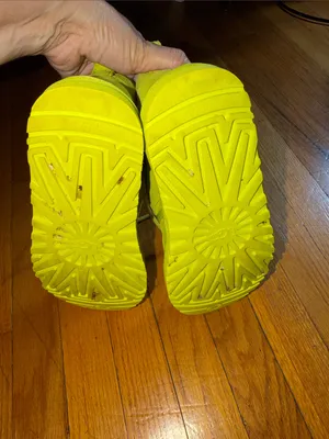 UGG Bright Yellow Suede Lace-Up Ankle Boots thumbnail 8
