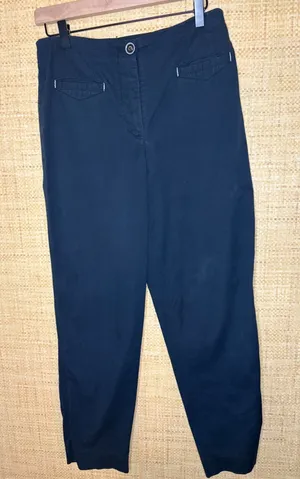 Maeve Anthropologie Navy Blue High Rise Tapered Chino Ankle Pants Womens Size 6 thumbnail 1