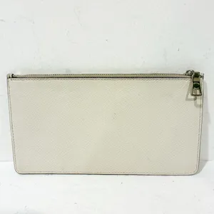 Coach Cream Leather Top Zip Clutch Wallet Pouch thumbnail 4