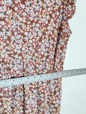 BTFBM Rose Pink Floral High Low Midi Dress Size XL Wedding Guest Dress thumbnail 10