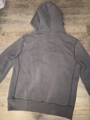 Y2K Vntge Aeropostale 87 Grey Half Zip Hoodie w/ Faux Fur Hood XL thumbnail 6