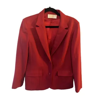 Pendleton Blazer Women Small? Red Virgin Wool Vintage Made In The USA~Defects thumbnail 1