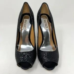 Badgley Mischka Kassidy ll Black Sequin 5 Inch‎ Heel Platform Pumps Size 8M thumbnail 5