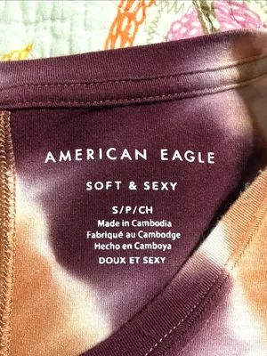 American Eagle soft & sexy size small short sleeve tie dye print t-shirt thumbnail 8
