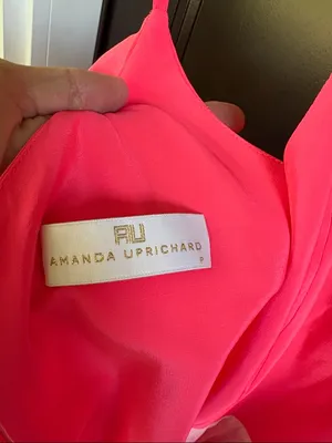 EUC Amanda Uprichard Silk Tate Dress Fluro Pink Size XS thumbnail 12