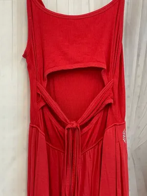 FP Movement by Free People Red Cutout Spaghetti-Strap Jumpsuit thumbnail 9