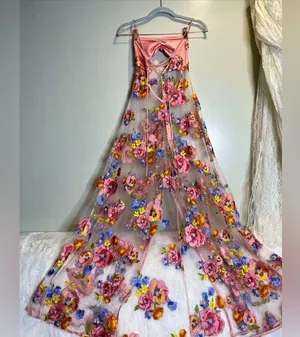 For Love & Lemons Embroidered Maxi Detailed Floral Appliqué NWT Size XS NWT thumbnail 10