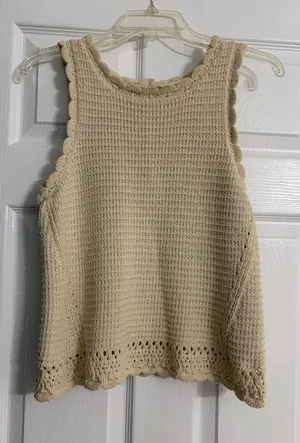 Miami Tan Knitted Tank  thumbnail 1