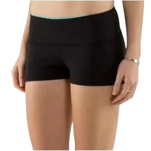 Lululemon Reversible Boogie Groove Short Full On Luon Teal Black Biker Shorts 4 thumbnail 1