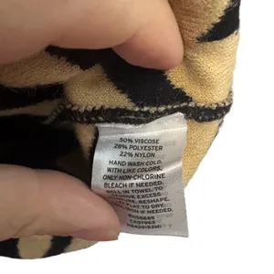 HALOGEN Sweater‎ Womens Size S Black Beige Zebra Print Crew Neck Animal Chic thumbnail 4