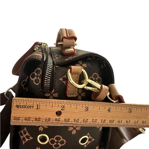 Brown Nice Leather Women’s purse with Structured Design and Gold Hardware thumbnail 5
