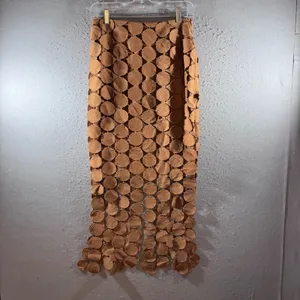 1461 | NEW Artistic Brown Hollow Out Boho‎ Chic Maxi Skirt Women S thumbnail 2